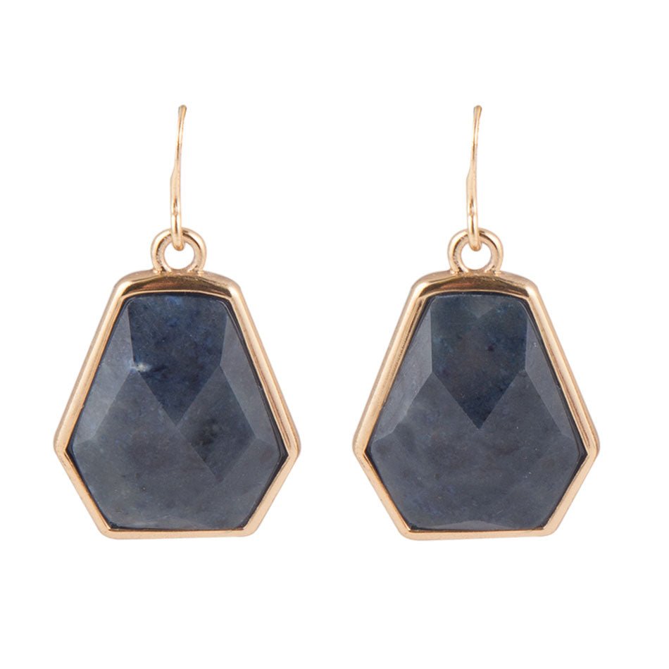 Faceted Dumortierite Earrings