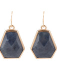 Faceted Dumortierite Earrings