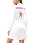 Bridesmaid Women's Long Sleeve Belted Satin Feel Dressing Lounge Robe