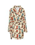 Got My Boots Western Bath Robe
