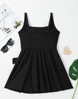 Amaia Side Tied Adjustable Straps A-line One Piece Swim Dress