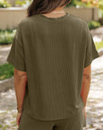 Corded Knit Tee and Shorts Set