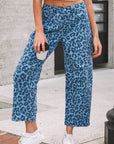 Leopard High Waist Straight Jeans