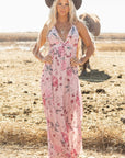 Jenesis Floral Pleated Maxi Dress