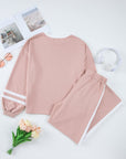 Varsity Stripe Top and Drawstring Pant Set