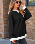 Sophie Ribbed Patchwork Baggy Sweatshirt