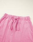 Mineral Wash Reverse Seam Drawstring Elastic Waist Pants