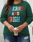 Merry And Bright Cable Knit Sweatshirt