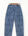 Leopard Drawstring Elastic Waist Pocketed Jeans