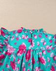 Alexia Ruffled Flutter Sleeve Ruched Blouse