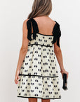 Pagie Bow Knot Shoulder Mini Dress