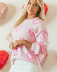 Heart Bubble Baggy Sweater