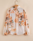 Floral Puff Sleeve Collared Shirt