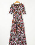 Leopard Floral Mesh Reversible Dress
