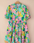Brynleigh Floral Puff Sleeve Babydoll Dress
