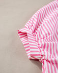 Baylee Stripe Dolman Sleeve Oversize Top
