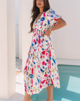 Nyomi Short Puff Sleeve Tiered Maxi Dress