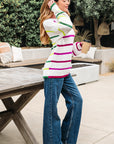 Emerson Colorful Striped Crew Neck Sweater