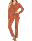 Mini Rust Cattle Brands Women's Western Pajama Set