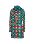 Teal Aztec Women's Western Robe