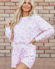Malani Leopard Pullover and Shorts Set