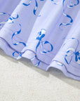 Bow Tee and Shorts Lounge Set