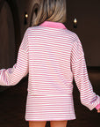 Juniper Stripe Collared Pullover and Skort Outfit