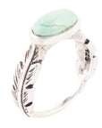 Feather Green Turquoise and Sterling Silver Ring