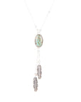 Feather Turquoise and Sterling Silver Necklace