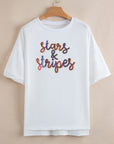 Stars & stripes sequin Loose Tee