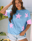 Star Patchwork Short Sleeve T-Shirt