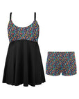 Crazy Cactus Lady Swim Dress & Shorts Set