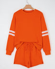 Varsity Stripe Sweatshirt and Short Set