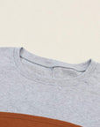 Stripe Colorblock Bishop Sleeve Top