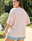 Amari Plus Size Stripe Waffle Knit Top