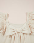 PB Bow Tie Ruffle Sleeve Top
