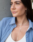 Flag It Marcasite and Silver Necklace