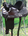 HILASON Flex Tree Western Horse Saddle American Leather Trail Barrel | American Saddle Horse | Leather Saddle | Western Saddle | Saddle for Horses | Horse Saddle Western