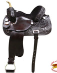 HILASON Flex Tree Western Horse Saddle American Leather Trail Barrel | American Saddle Horse | Leather Saddle | Western Saddle | Saddle for Horses | Horse Saddle Western