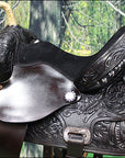 HILASON Flex Tree Western Horse Saddle American Leather Trail Barrel | American Saddle Horse | Leather Saddle | Western Saddle | Saddle for Horses | Horse Saddle Western