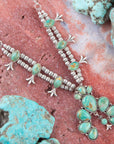 Squash Blossom Statement Blue Turquoise and Sterling Silver Necklace