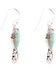 Floral Turquoise and Sterling Silver Earrings
