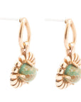 Fluted Blue Turquoise Drop Post Earrings
