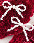 Freshwater White Pearl Bow Post Earrings