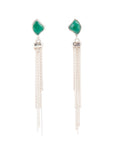 Fringed Green Onyx Earring
