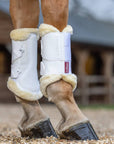 LeMieux Fleece Edged Mesh Brushing Boots White