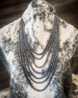 Gatton Navajo Style Pearl Layer Fashion Necklace