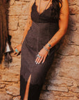 SALE The Rhodes Denim Dress in Black