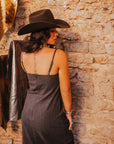 SALE The Rhodes Denim Dress in Black