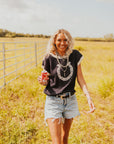 The Kaiya Horseshoe Sweater Vest in Navy
